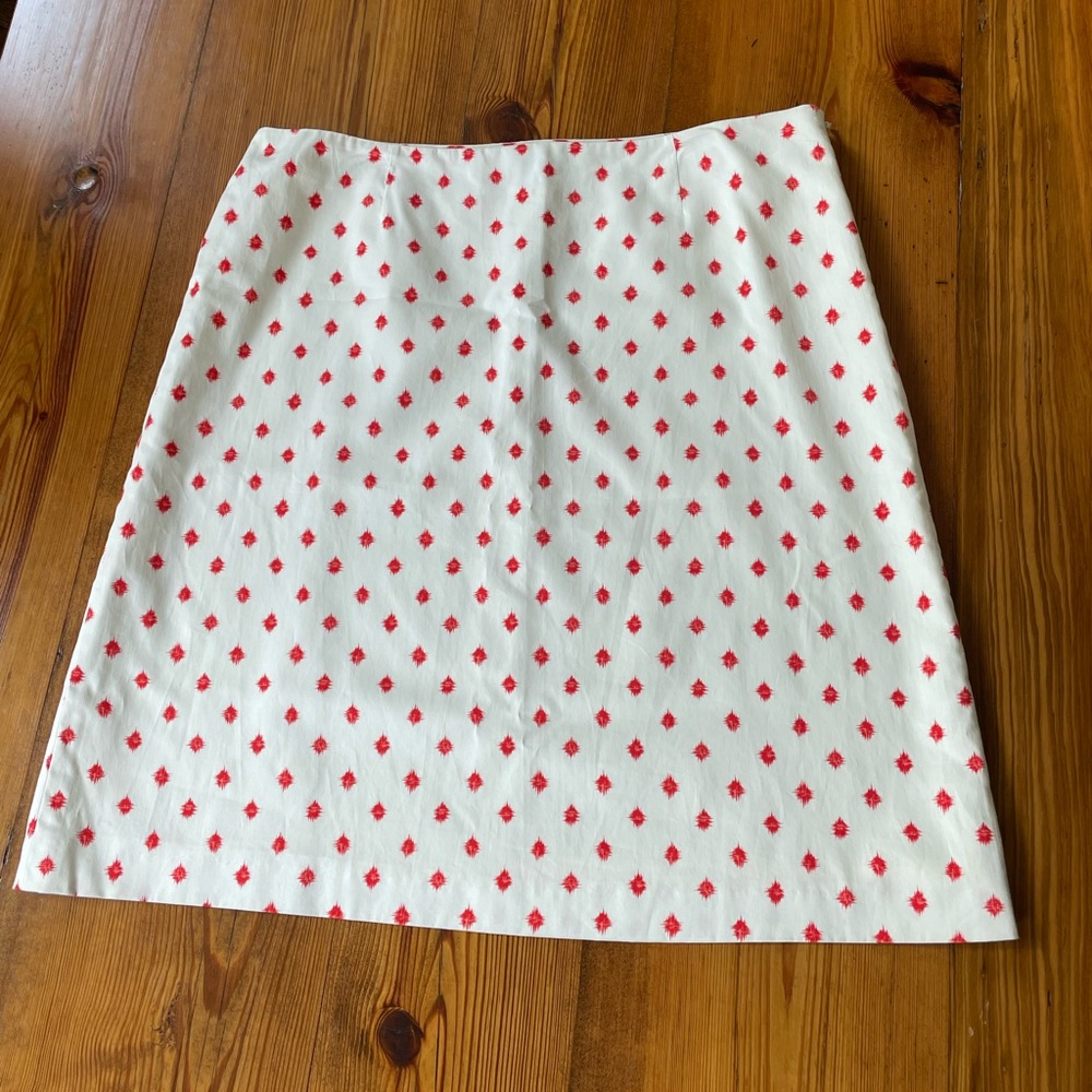 NWOT Brooks Brothers Cotton print A-line skirt